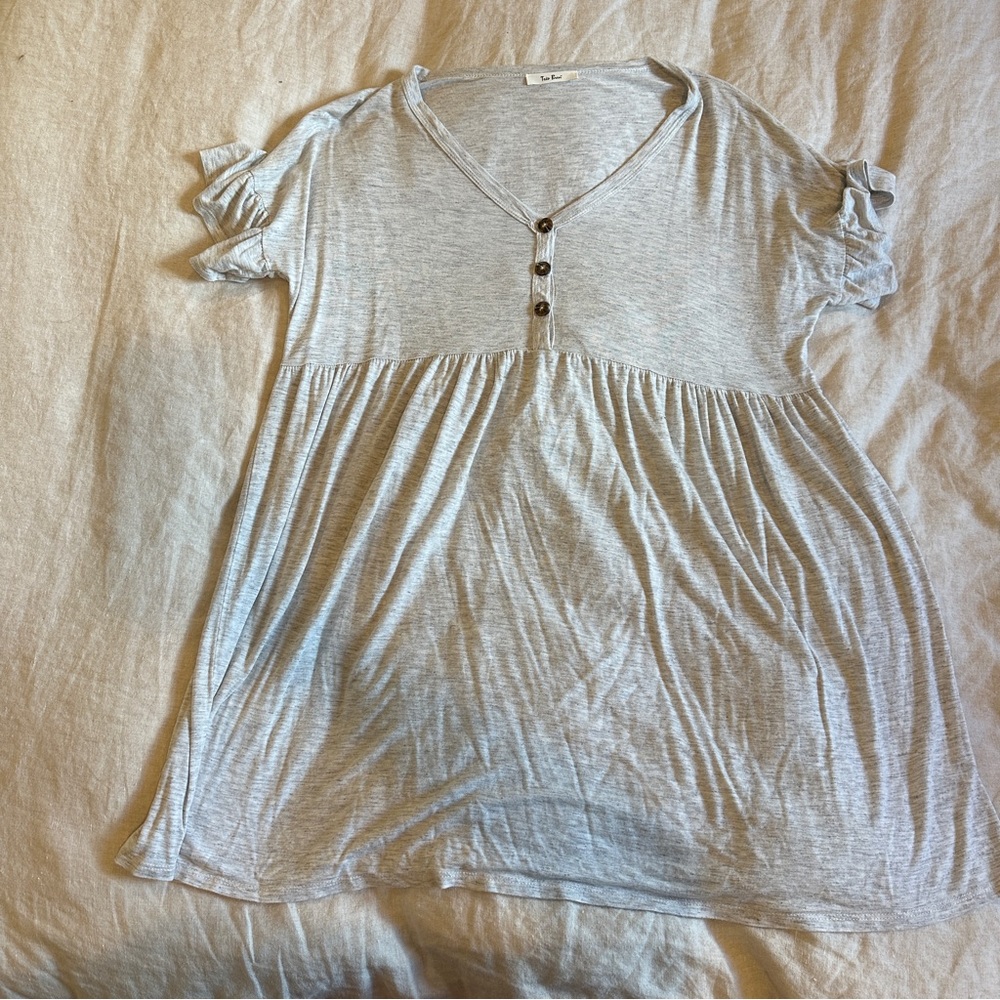 Super soft heathered grey t-shirt dress